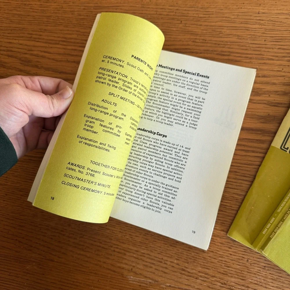 Boy Scouts‎ of America Vintage Leadership Corps Troop Committee Handbook Set